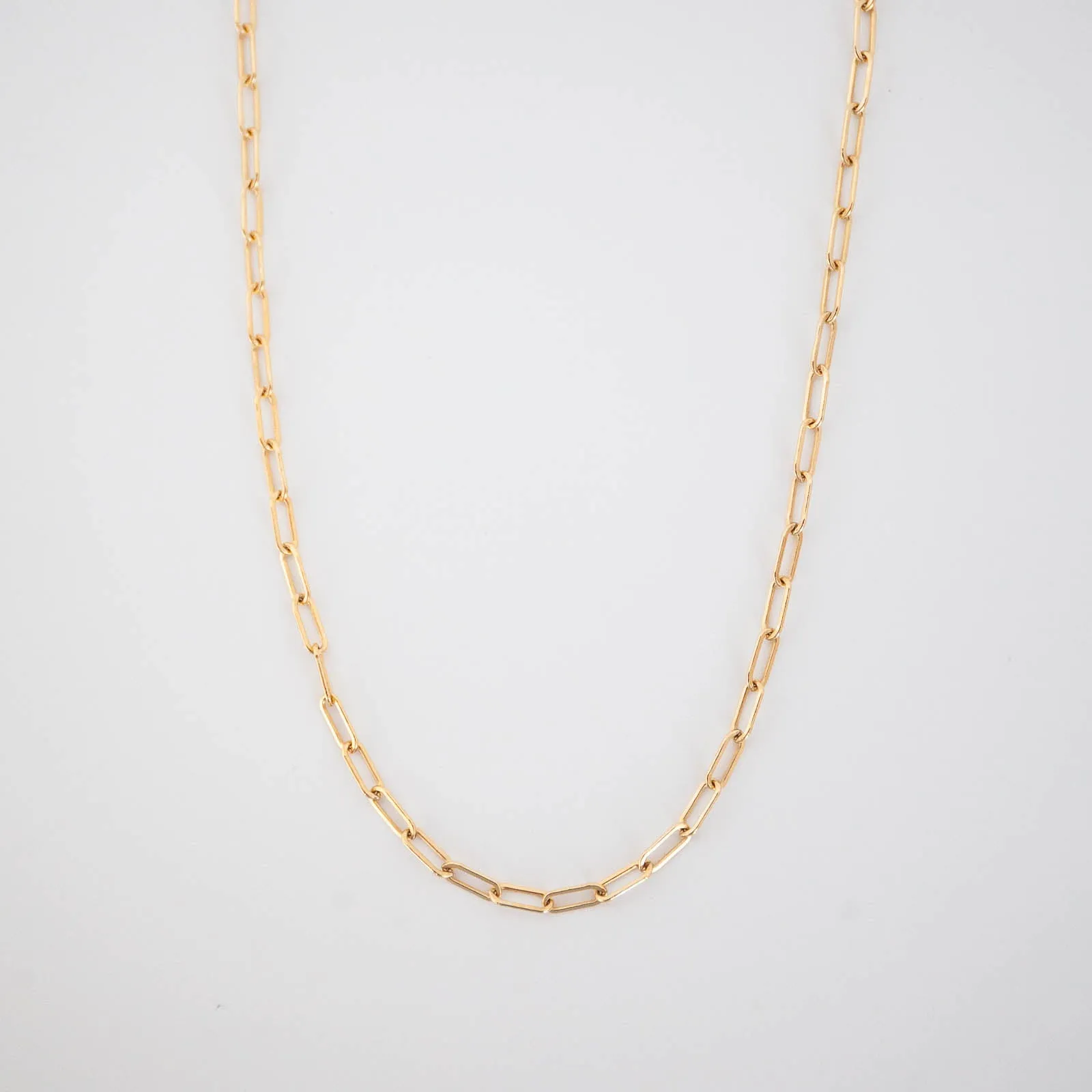 Paper Clip Chain Necklace Subtle Shine Artful Style