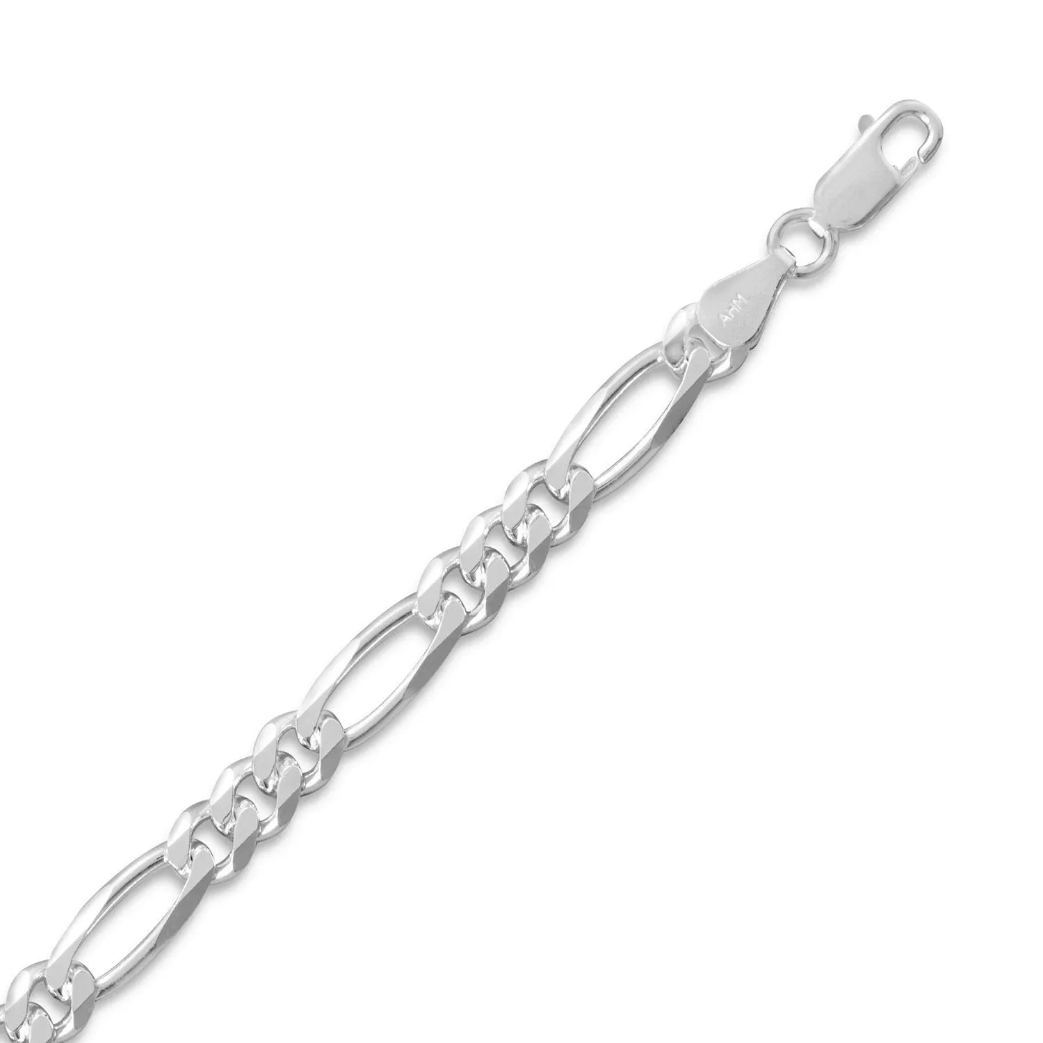 Special Edition Everyday Accessory Figaro Chain Bracelet 5.5mm Width Mens Womens Sterling Silver