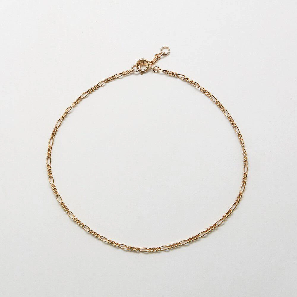 Brunch Date Quick Shine Figaro Chain Gold Anklet