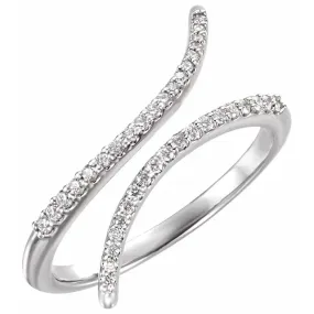14K White 1/6 CTW Diamond Ring Luxury Craft