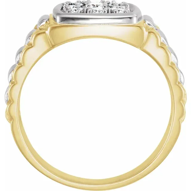 Meaningful Look 14K Yellow/White 3/8 CTW Diamond Ring