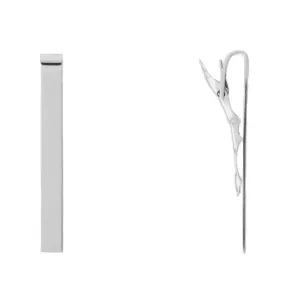 Everyday Chic Sterling Silver Polished Tie Bar Mens