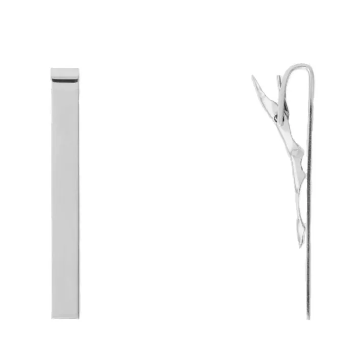 Everyday Chic Sterling Silver Polished Tie Bar Mens