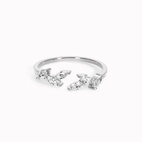 Silver Open Leaf Ring - Ada Exquisite Touch
