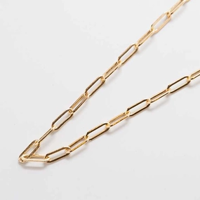 Gold Paperclip Chain Necklace - Best Seller Weekend Outfit Timeless Duo