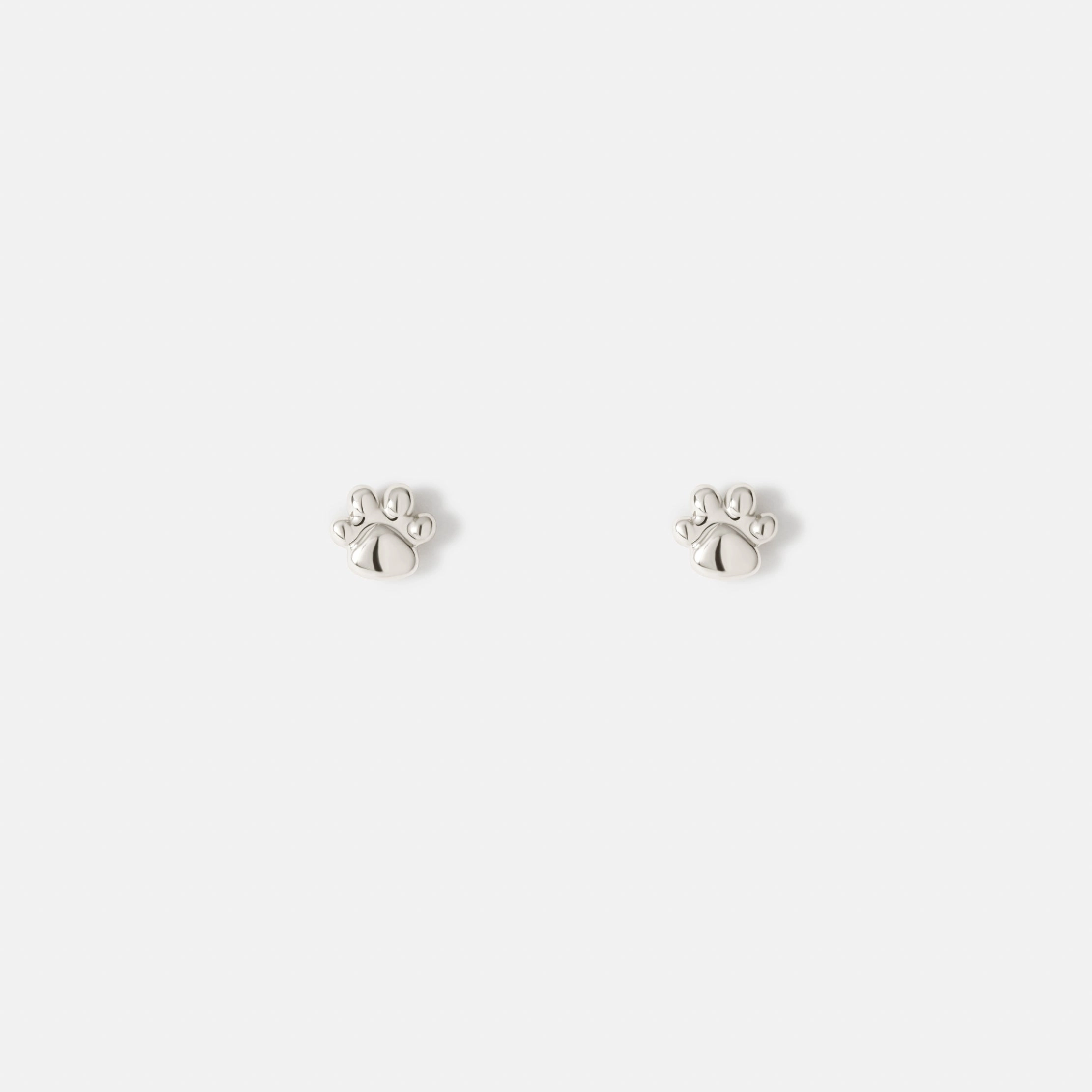 Sparkling Edge Boho Style Paw Print Studs