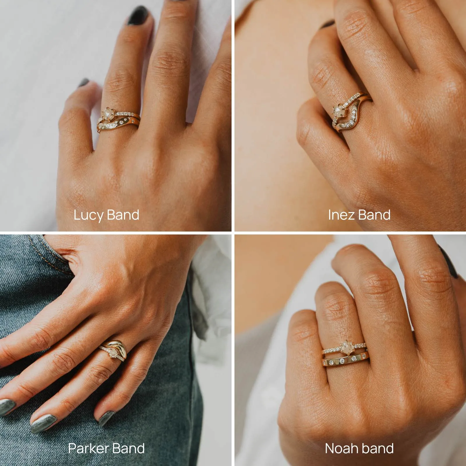 Modern Vibe Fashion Gift Finnley Ring - White Mined Diamond