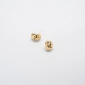 Vivid Accent Vintage Tiny Gold Criss-cross Earrings