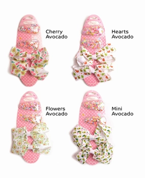 Sweet Avocado Bow Set Accent Focus