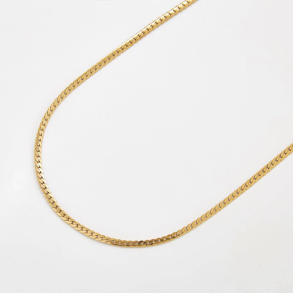 Flat Snake Chain Necklace Polished Craft