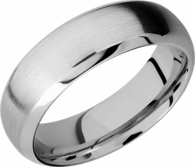 Glam Light Cobalt chrome 7mm domed beveled band