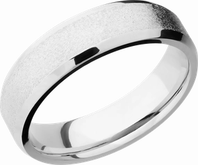 Cobalt chrome 6mm beveled band Timeless Treasures