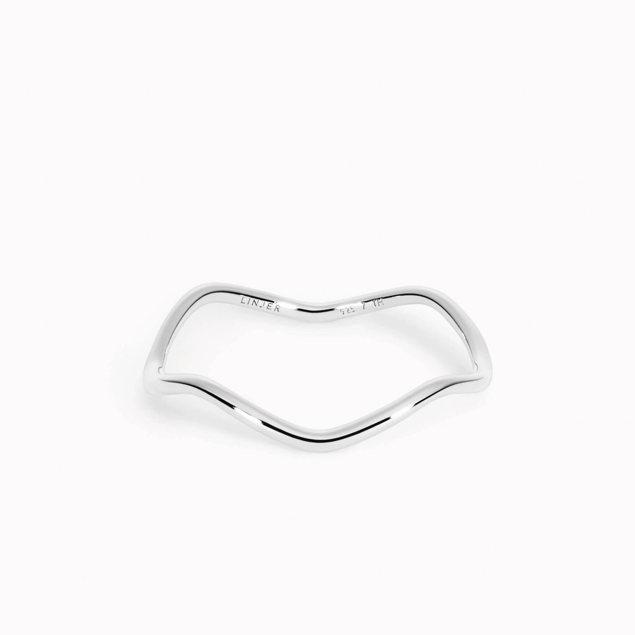 Organic Ring Silver - Runa Minimal Sparkle Graceful Motion