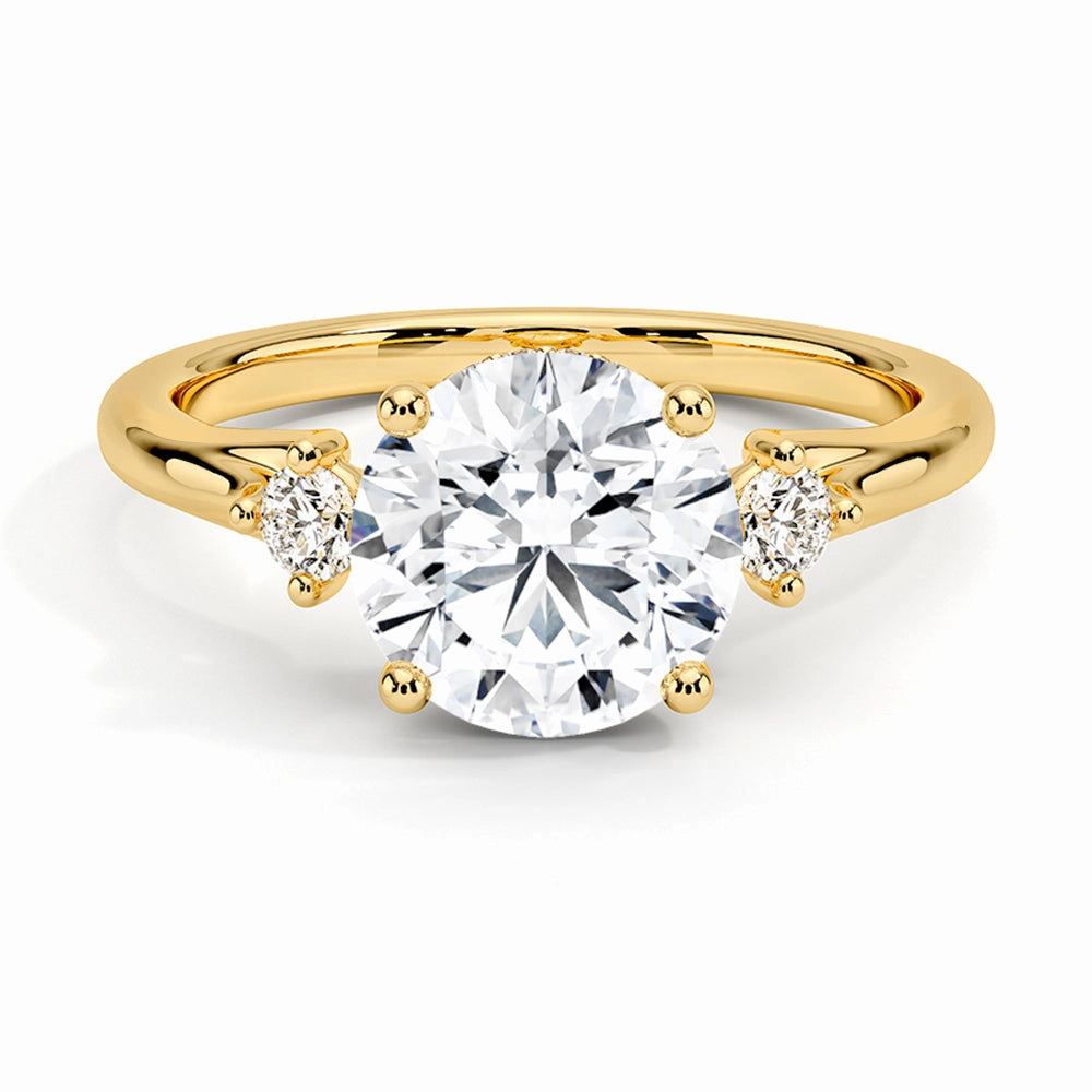 Smart Finish Floating Three Stone Lab Grown Diamond Engagement Ring