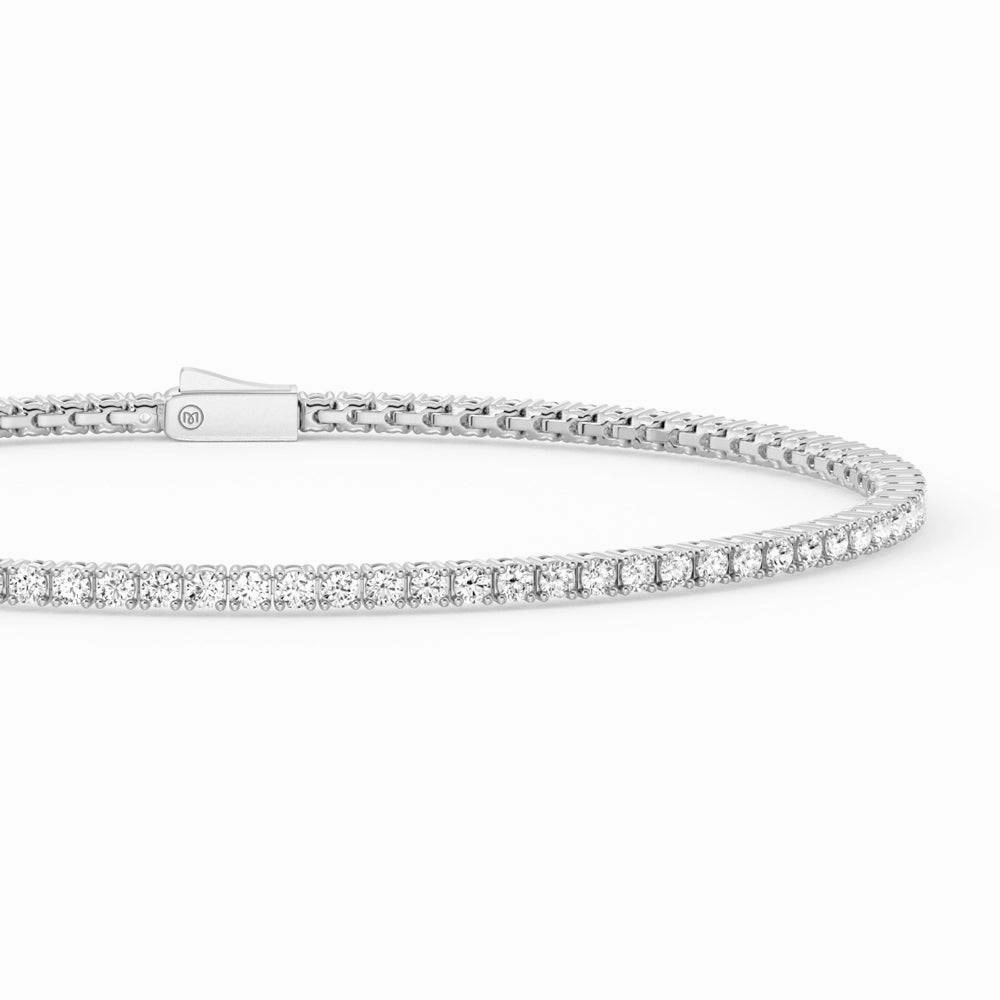 Festive Accent Floating U Prong 2.5mm Moissanite Tennis Bracelet