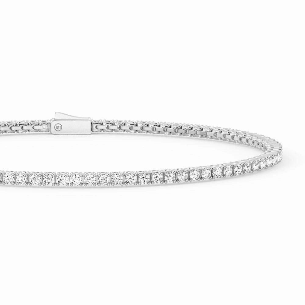 Office Ready Floating U Prong 2.5mm Moissanite Tennis Bracelet