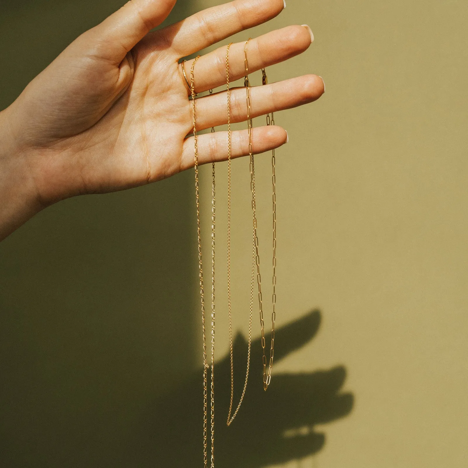 Classic Edge Custom Finish Flora Chain Necklace - 14K Solid Gold