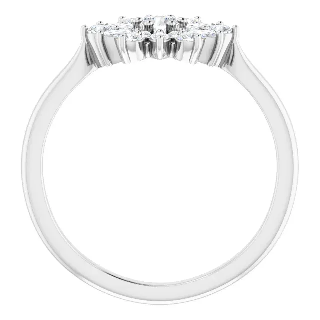14K White 1/2 CTW Diamond Vintage-Inspired Ring Fashion Revolution