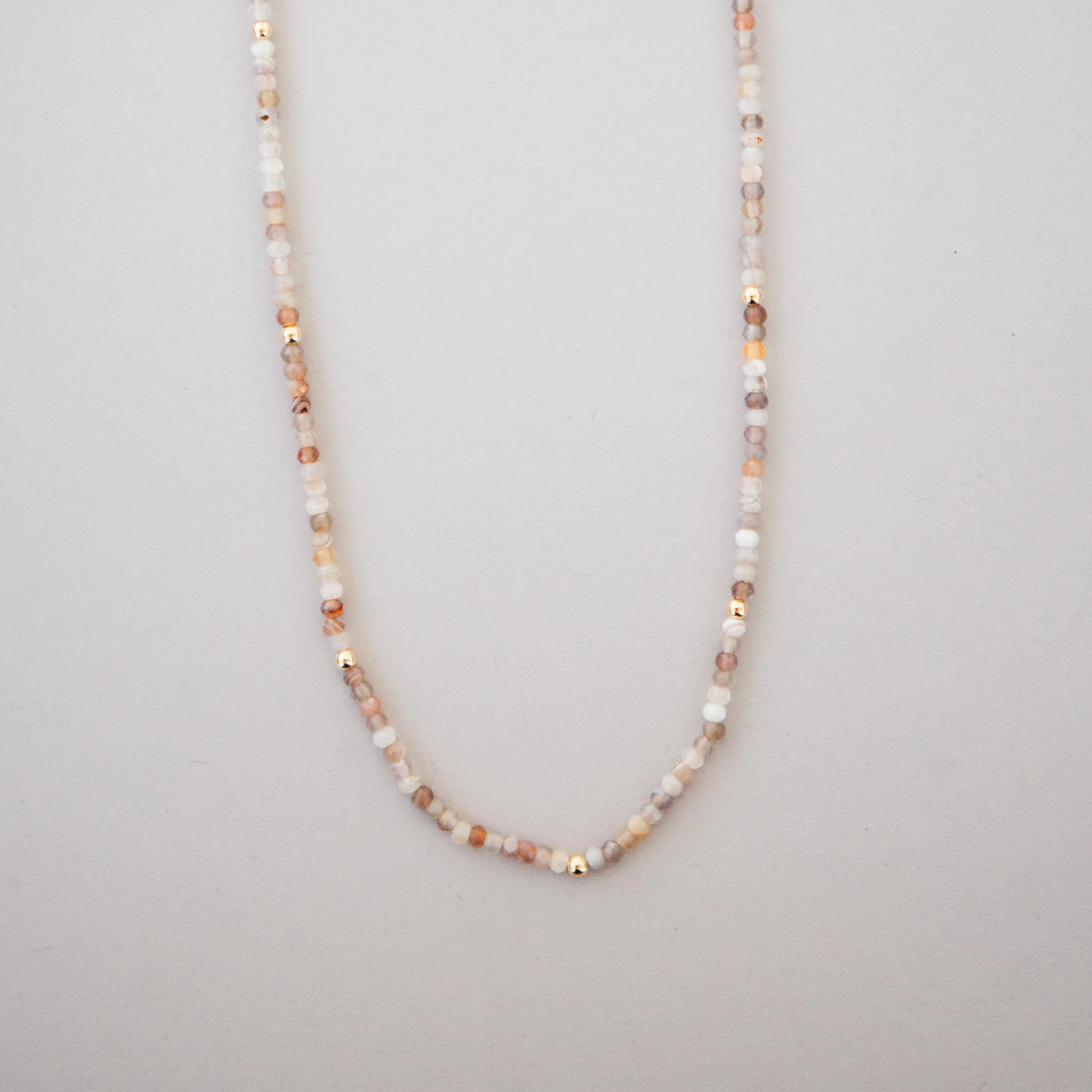 Banded Agate Beaded Necklace Special Style Beaded Item