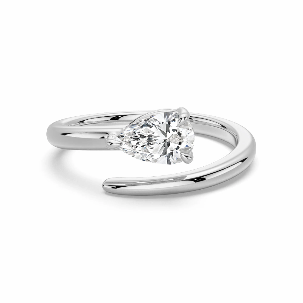 Refined Classic Pear Shaped Lab Grown Diamond Promise Ring Effortless Charm Refined Detail