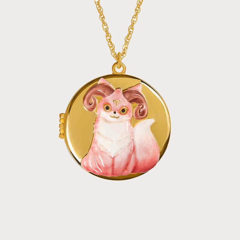 Fox Constellation Locket Necklace Superior Adornment Statement Look