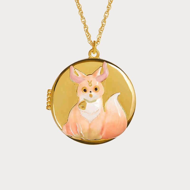 Fox Constellation Locket Necklace Romantic Detail Flawless Glam