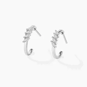 Luxury Gemstone Huggie Earrings Sparkle Mood