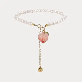 Peach Pearl Anklet Stylish Edge
