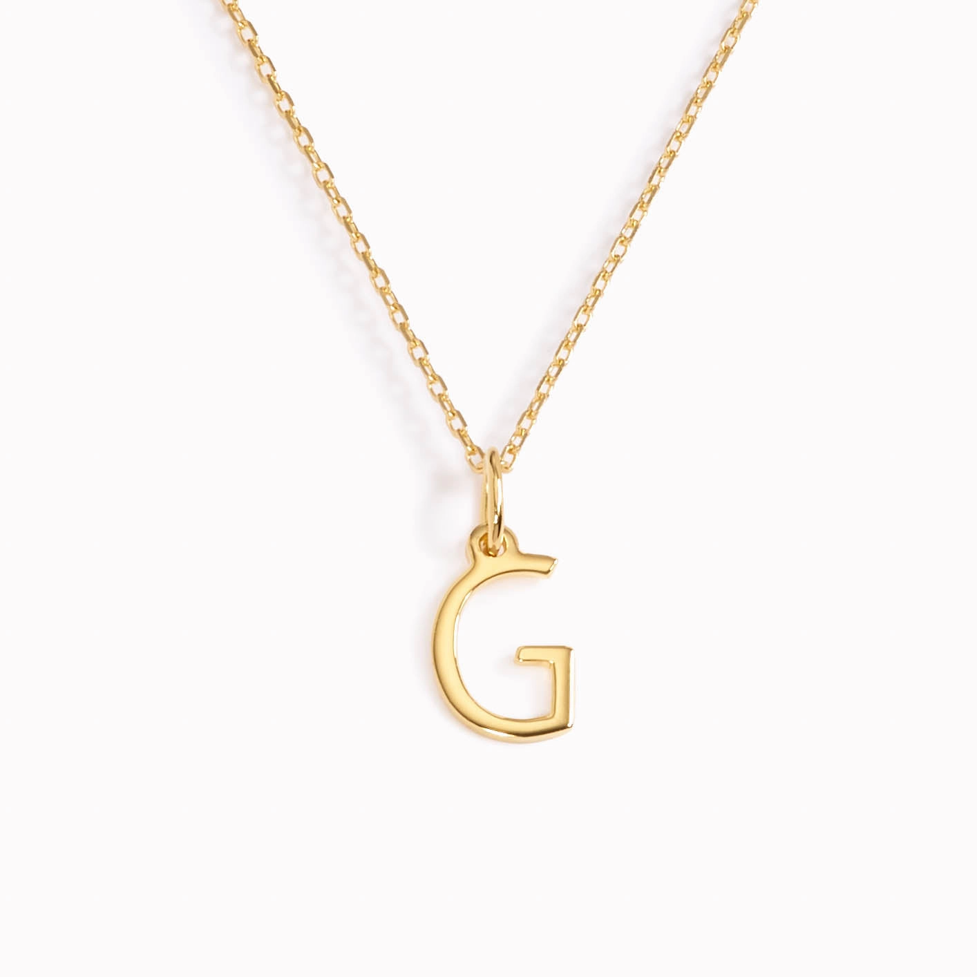 G Necklace / Gold Initial Necklace Contemporary Feel