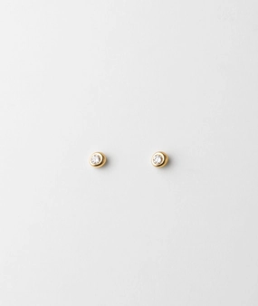 Gaia White Sapphire Solitaire Studs Work Day Style