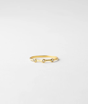 Gaia White Sapphire Trilogy Ring Dynamic Accent