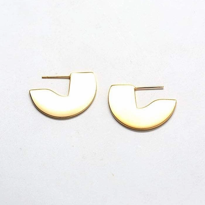 Geometric Mini Semi-Circle Stud Earrings Stylish Addition
