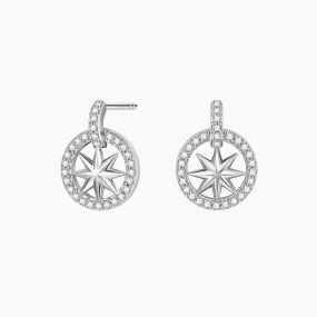 feminine grace Wedding Look Round Charm Star Earring Studs For Women