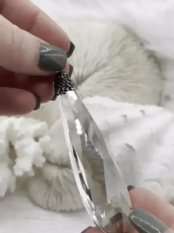 Solo Adornment Diverse Fit Smokey Crystal Pendants and charms with Clear and Gunmetal Cubic Zirconia. 4 Styles of Charms and Pendants, Smokey Crystal. Fast Shipping