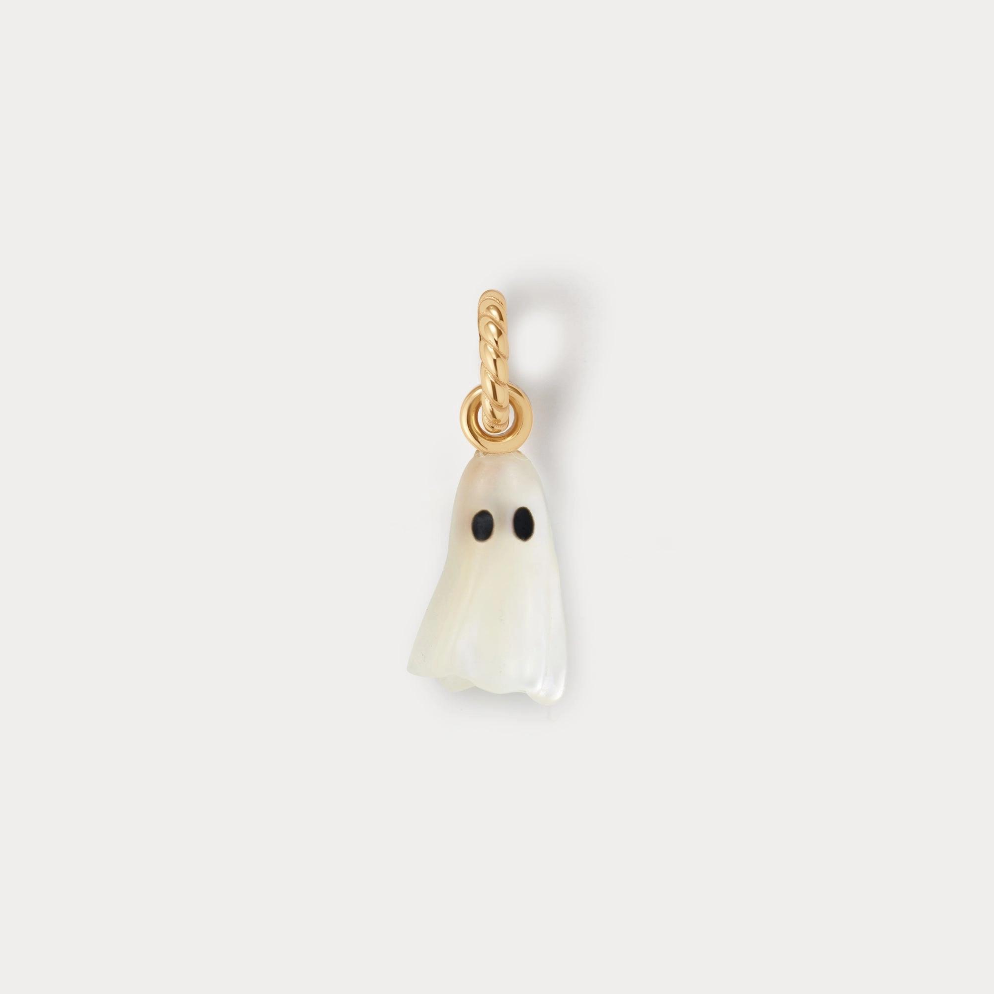 Pearly Ghost Charm Trendy Detail Polished Jewelry