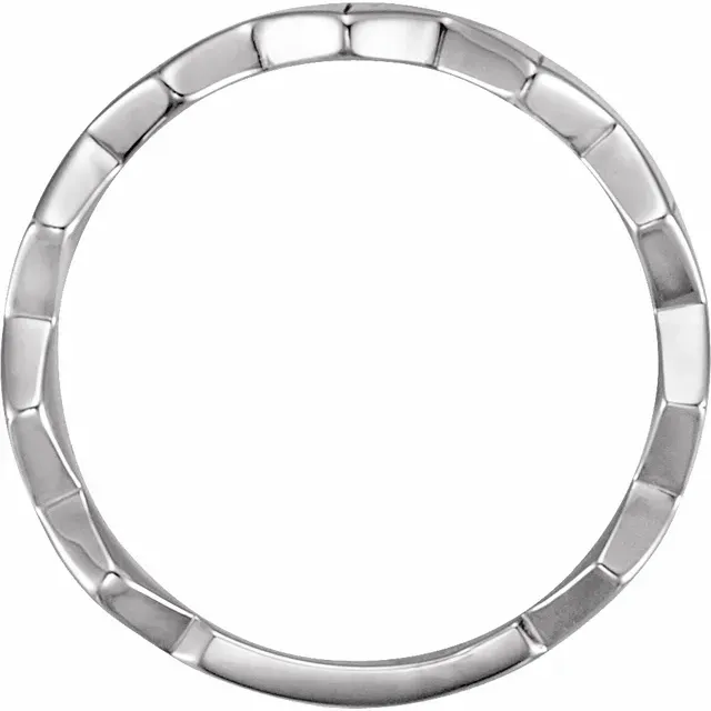 Durable Jewelry 14K White Geometric Ring