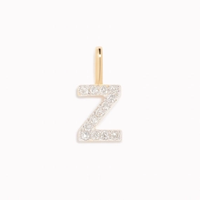 Diamond Initial Pendant 14k Gold - Z Luxury Charm Effortless Sparkle