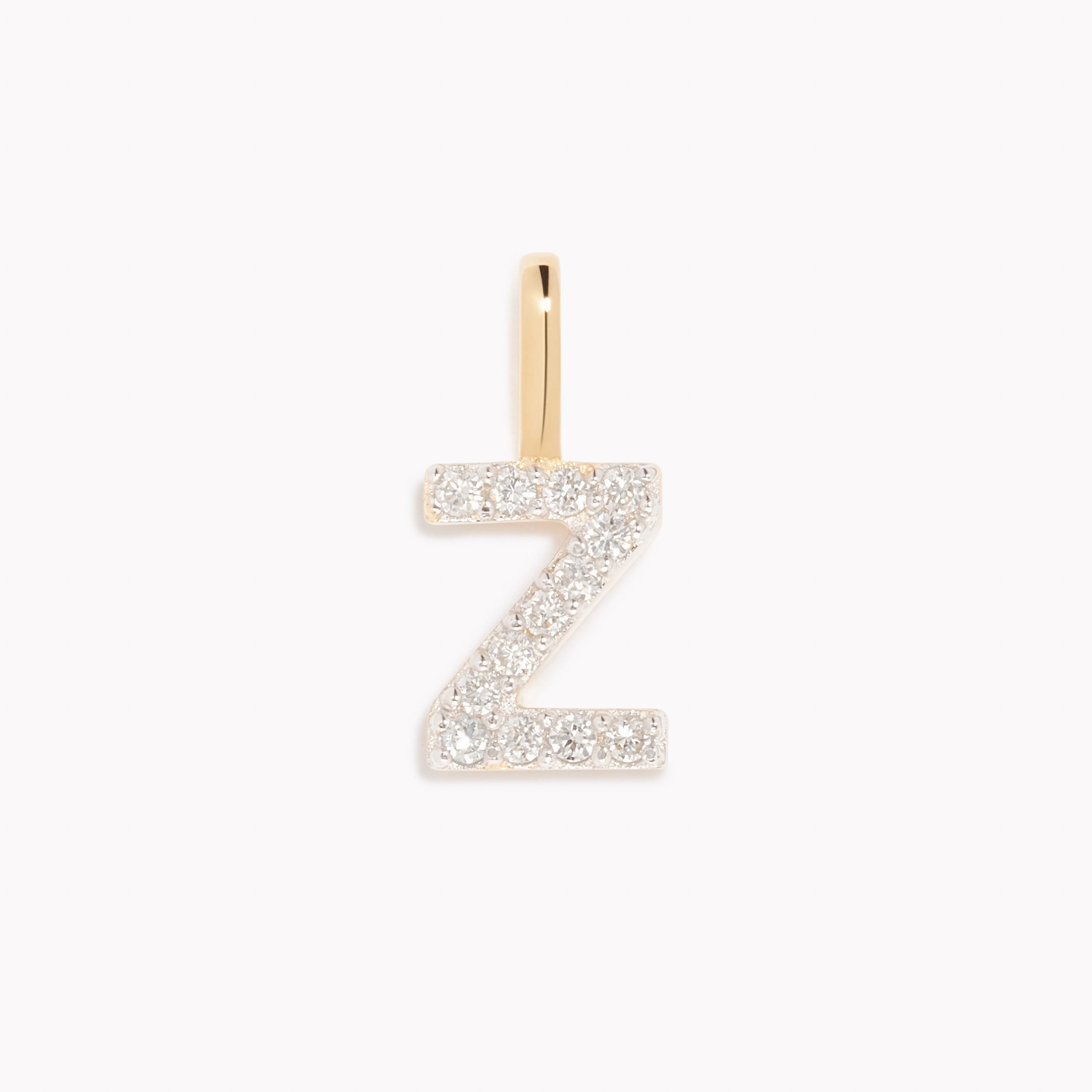 Diamond Initial Pendant 14k Gold - Z Luxury Charm Effortless Sparkle