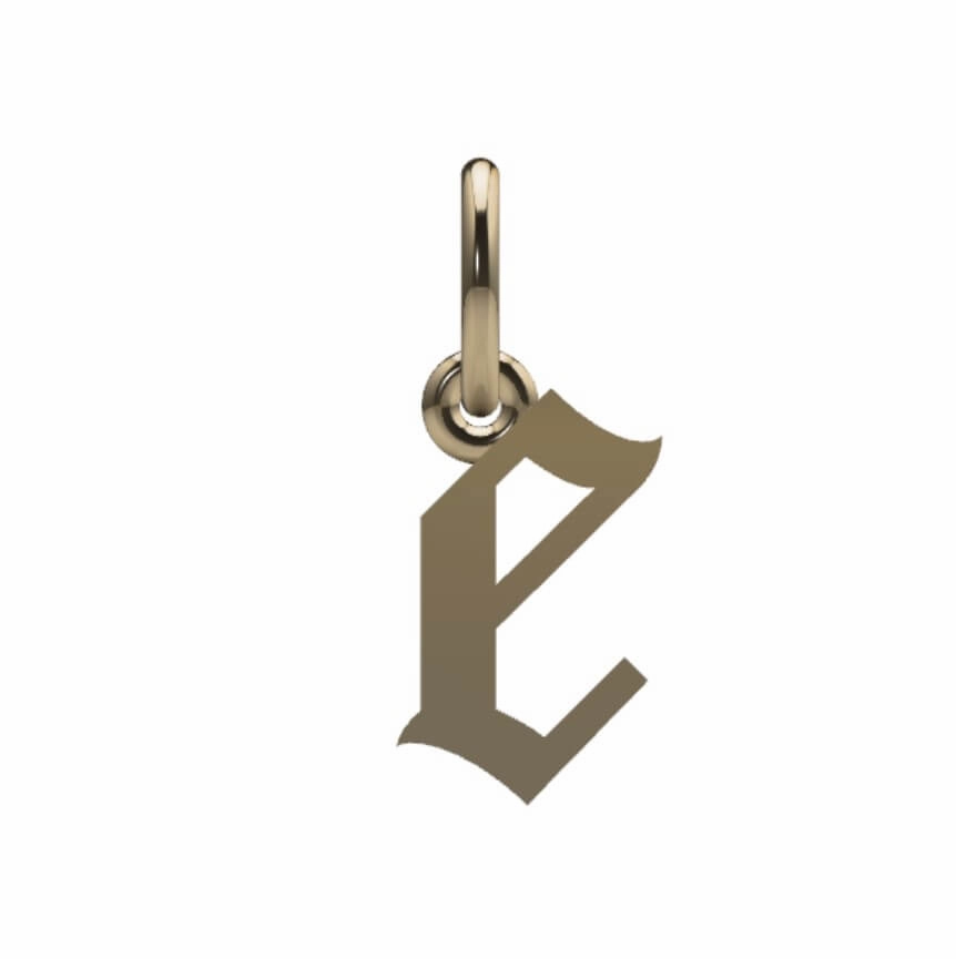 Gothic Initial Pendant Bold Craftsmanship