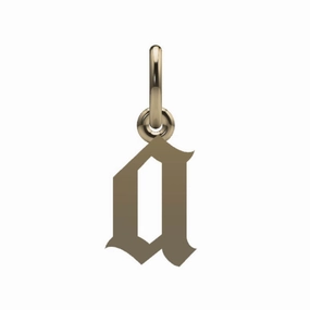 Gothic Initial Pendant Evening Style Shining Detail