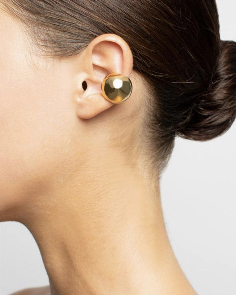Textured Feature Francesca Chubby Round Ball Ear Cuff