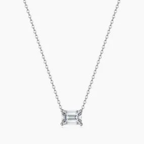 Wonderful Ornament Business Present Dainty Emerald Cut CZ Necklace