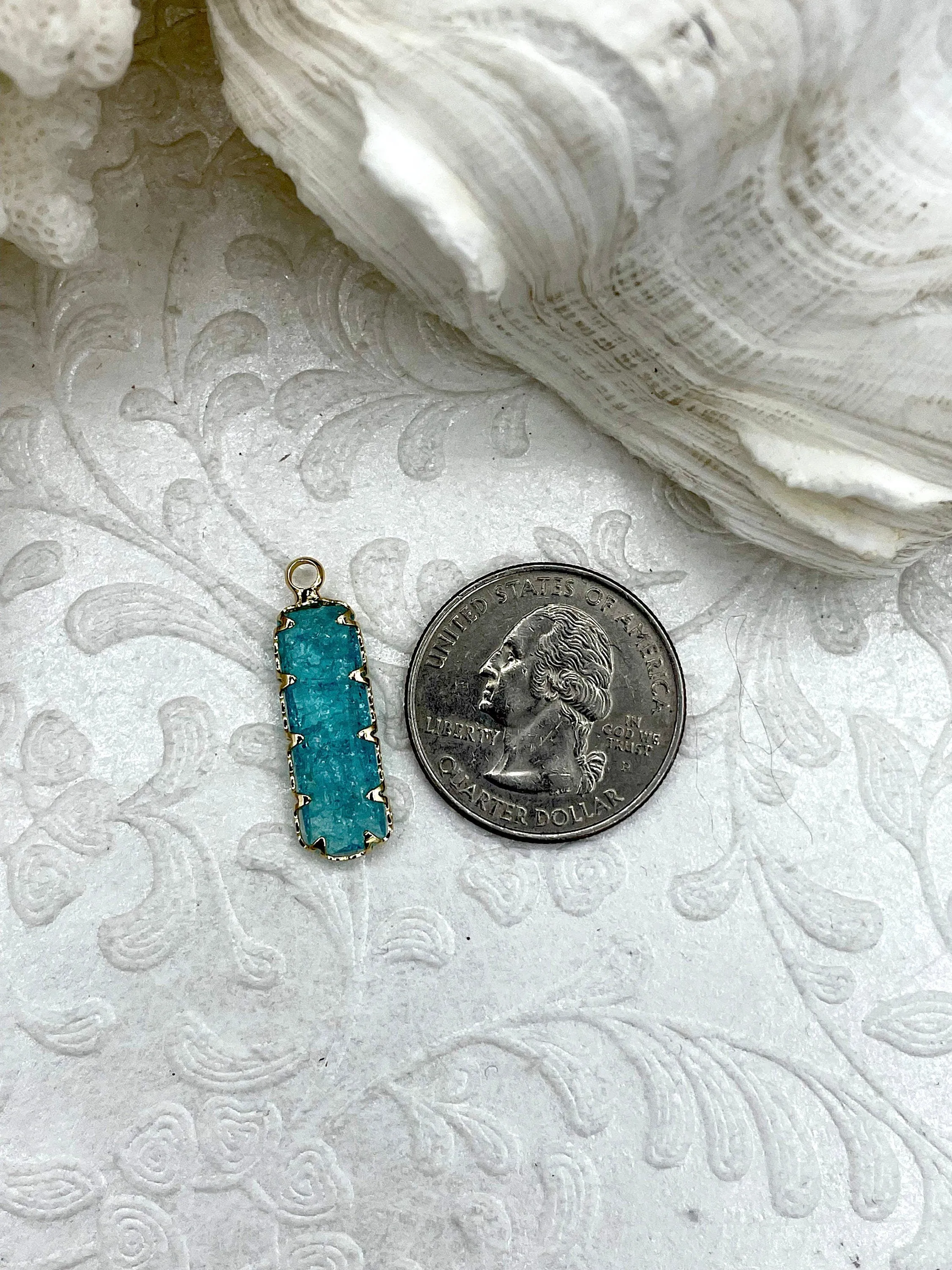 Gold Trimmed Rectangle Crystals, Colorful Rectangle Gold trimmed Pendants, Gold Trimmed Charms. Clear Crystal Charms 7 Colors, Fast Ship Creative Mood