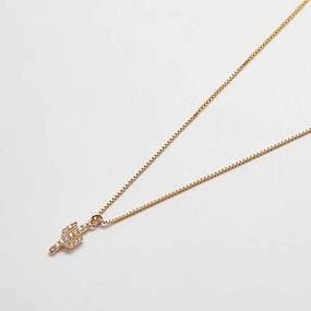 Effortless Shine Simple pieces Gold Cactus Pave Necklace