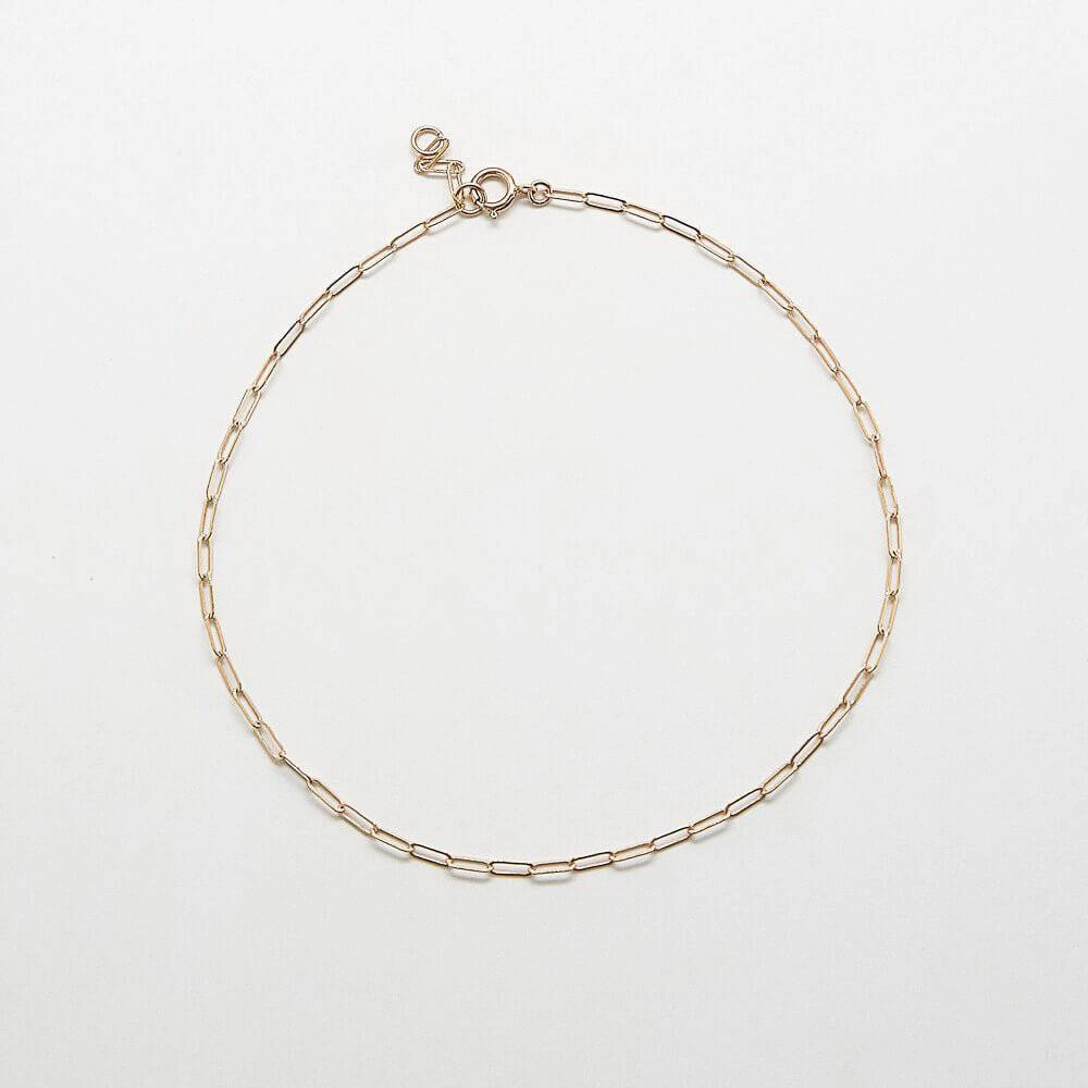 Brilliant Edge Gold Chain Link Anklet