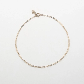 Brilliant Edge Gold Chain Link Anklet