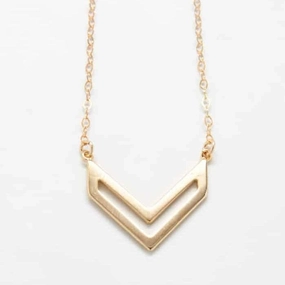 Gold Chevron Necklace Everyday Touch Special Look