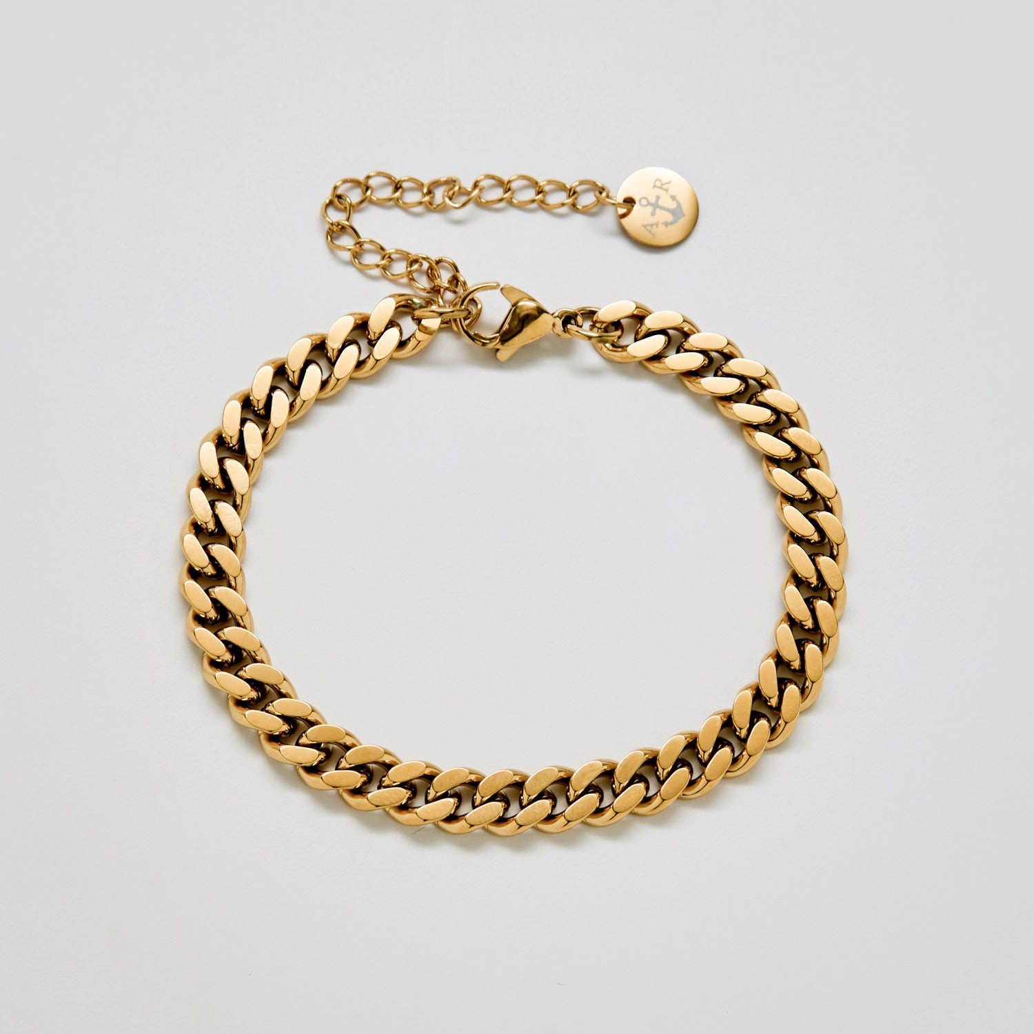 Glamorous Finish Effortless Glam Gold Curb Chain Bracelet
