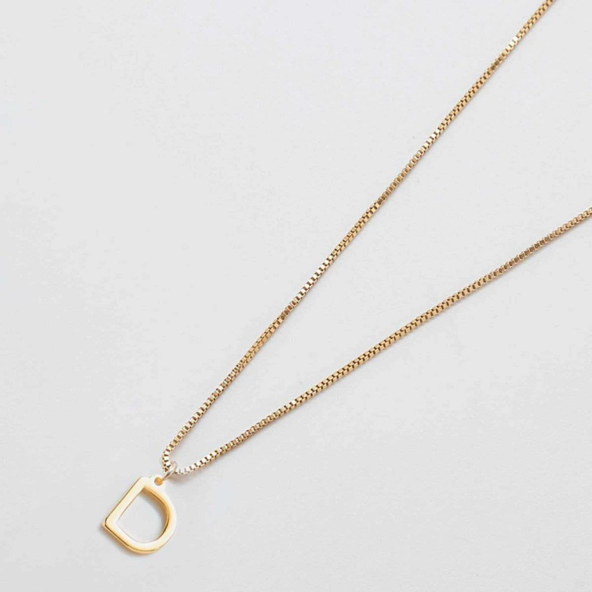 Color Match Classic Mood Gold Dainty Initial Necklaces
