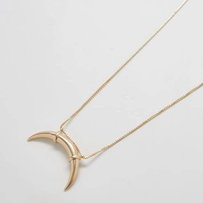 Seasonal Pairing Everyday Gift Gold Double Horn Necklace